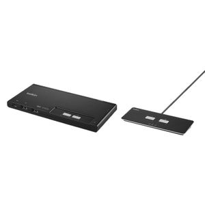Kvm Switch Belkin Secure de 2 Puertos con Doble Monitor Hdmi y Control Remoto