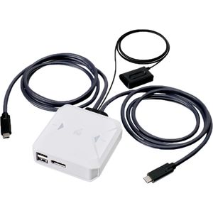 Kvm Switch Iogear de 2 Puertos con Usb C y Salida Displayport 4K