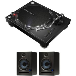 Kit de Turntable Direct Drive Pioneer Dj Plx 500 K con Par de Monitores para Estudio Negro