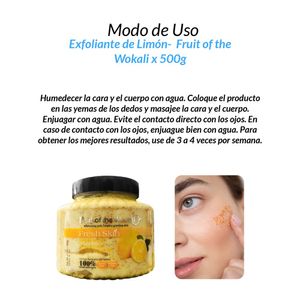 Exfoliante de Limón Fruit of the Wokali 500 Gramos