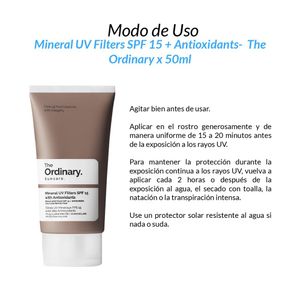 Mineral UV Filters SPF 15 Antioxidants The Ordinary 50ml