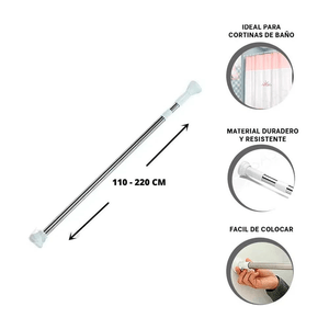 Varilla Extensible Multifunción para Cortina de Baño