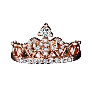 Anillo de Compromiso Aro Alianza Bañado en Oro 18K Genieka Corona Talla 6