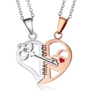Set de Collares Parejas Enamorados Novios Genieka Llave de Amor ×