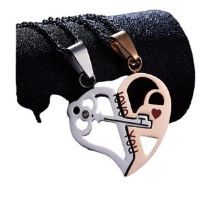Set de Collares Parejas Enamorados Novios Genieka Llave de Amor ×