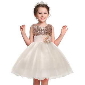 Vestido Niña Dorado Genieka Little Girl Golden Talla 6-9 meses