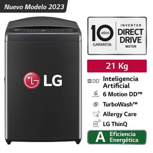 Lavadora LG Carga Superior 21Kg WT21PBVS6 Negro