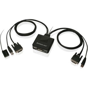Switch Kvm de Cable Dvi Usb de 2 Puertos Iogear