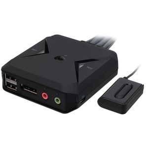 Kvm Switch Iogear de Cable Displayport Usb de 2 Puertos