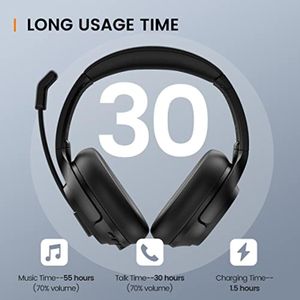 Audífonos Inalámbricos Eksa H6 para Hombre en Negro