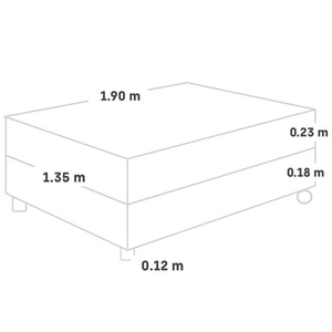 Cama Box Tarima PARAISO Lifestyles 2 Plz + 2 Almohadas + Protector