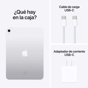 iPad (10ma Gen) 10.9" WiFi, 64GB, 4GB ram, cámara principal 12MP, frontal 12MP, A14 Bionic, plata