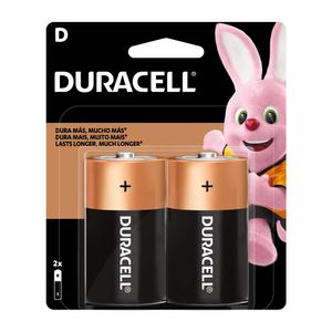 Pilas alcalinas Duracell tipo D x2 1.5V