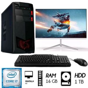 Computadora PC Intel Core i7 3.4 Ghz Monitor 24´´ FHD RAM 16GB Disco Duro 1TB