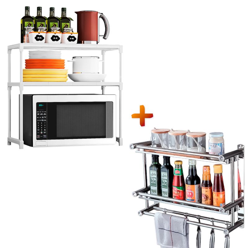 Organizador Rack Estante Cocina Microondas 3 Niveles - Real Plaza