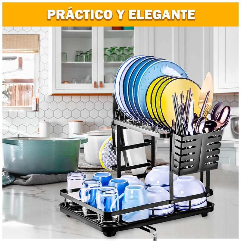 Organizador multifuncional de platos y vasos para la cocina