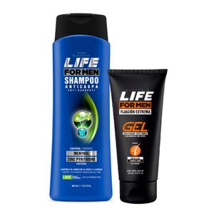 Life For Men Shampoo Anticaspa y Gel Extreme Control