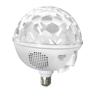 Foco musical Opalux OP-M50 6W, bluetooth/usb, control remoto, tipo de bombilla E27, 800 lum, RGB