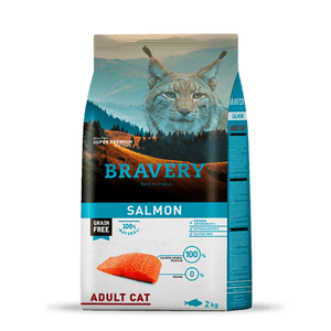 Alimento para Gatos Bravery Salmón Adultos 2 Kg
