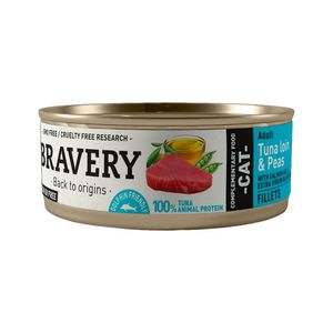 Bravery Alimento Húmedo Gatos Adultos Atún Y Guisantes 70 Gr