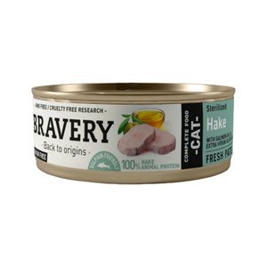 Bravery Alimento Húmedo Gatos Esterilizados Merluza 70 Gr