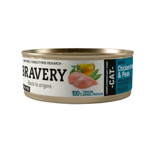 Bravery Alimento Húmedo Gato Adulto Pollo Y Guisantes 70 Gr