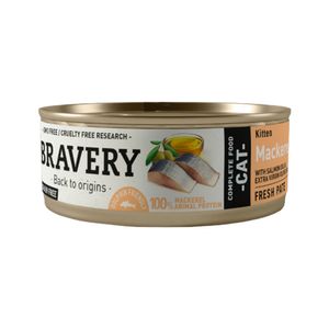 Bravery Alimento Húmedo Para Gatitos Caballa 70 Gr