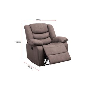 Sillon Reclinable eléctrico 1 Cuerpo Gianluca Chocolate