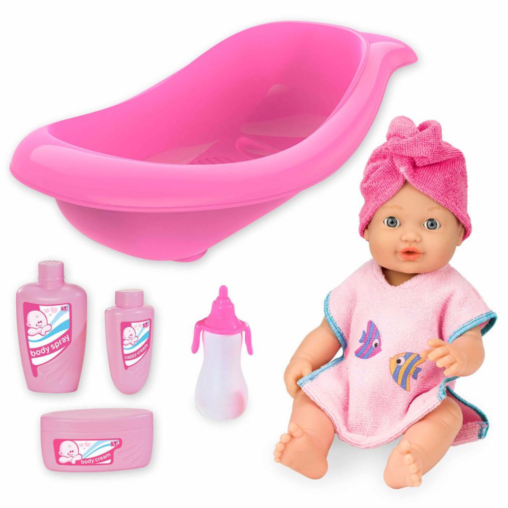 Muneca Loko Toys Hora Del Bano Con Tina 40Cm Real Plaza