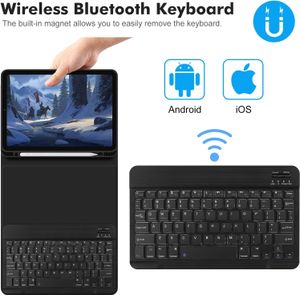 Funda Smart Cover con Teclado Bluetooth para Ipad 10ma generacion 10,9"  2022 Negro