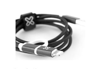 CABLE KX 2 IN 1 - APPLE LIGHTNING & MICROUSB TO USB-A. 2.4A. BLACK WHITE