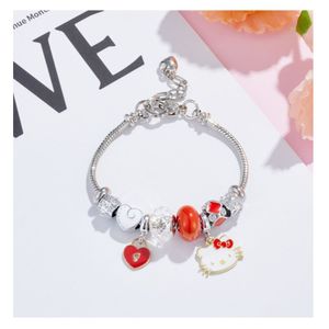 Pulsera Brazalete Cara Rojo Hello Kitty