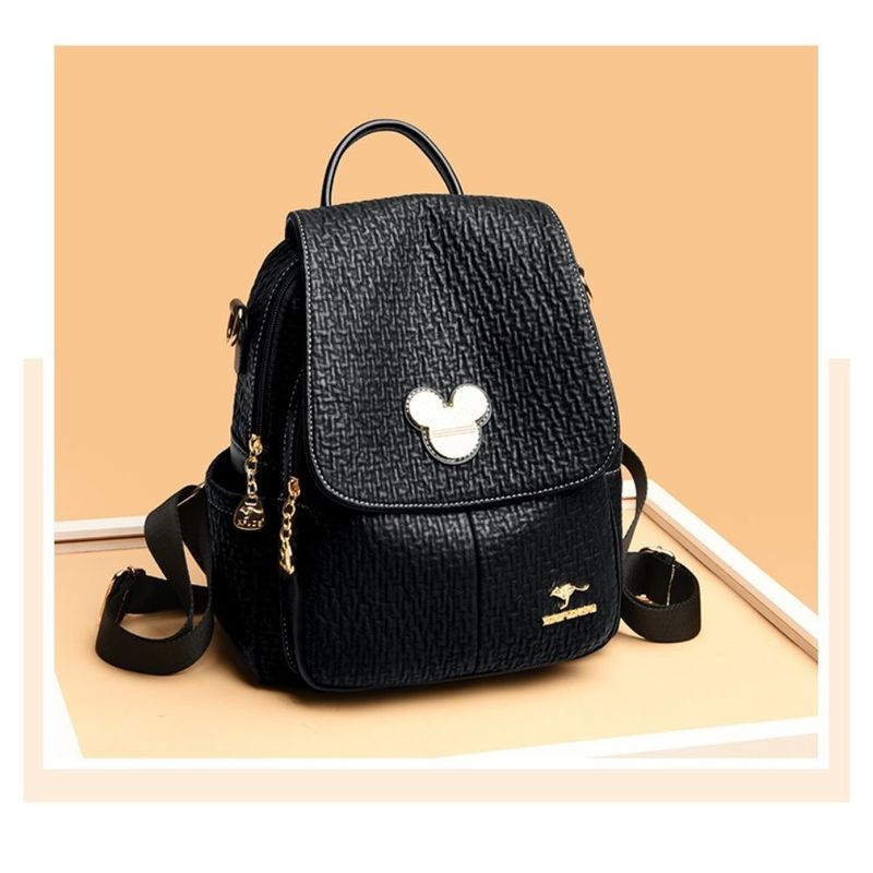 Mochila Antirrobo Mickey Mouse Negro Real Plaza