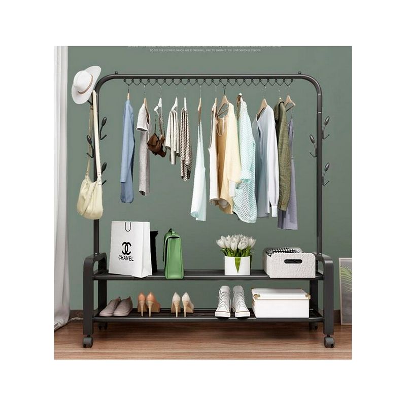 Perchero Rack Colgador Closet Organizador Ropa Negro 3 Niveles