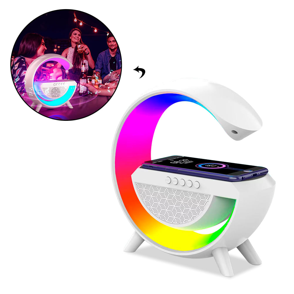 Parlante Bluetooth Lampara RGB Y Cargador Inalambrico – imeXtec