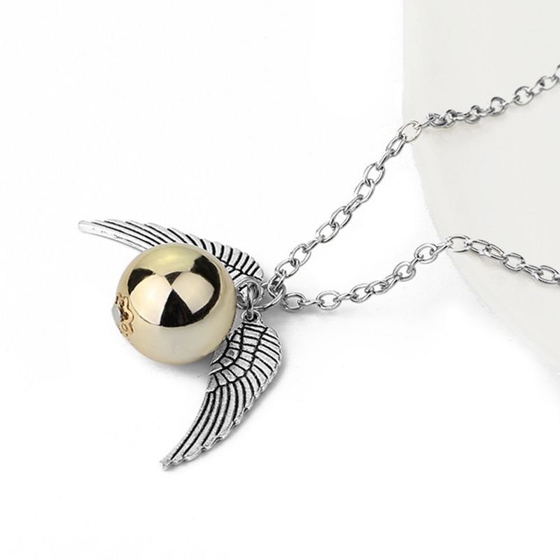 Collar Snitch Dorada de Harry Potter Cosplay Accesorios HP Joyas - Plateado