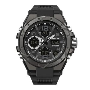 Reloj Hombre Deportivo Análogo Digital Impermeable con Cronógrafo Resistente al Agua Sanda 6008