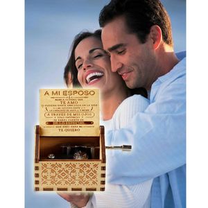Caja Musical Regalo para Esposo Aniversario de Bodas Recuerdo de Amor Novios