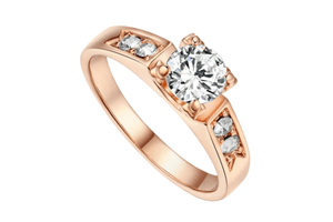 Anillo de Compromiso Aro Alianza Bañado en Oro 18K Genieka Luxury Talla 7