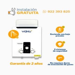 Calentador Instantáneo Yaku Mas GN 5.5L Blanco