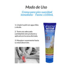 Cremas para pies suavidad inmediata 25% Urea Fasmc 100ml