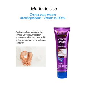 Crema para manos Aterciopelados 15% Urea Fasmc 100ml 3 Unidades
