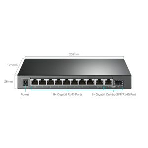 Switch TP-Link TL-SG1210MPE de 10 Puertos Gigabit 8 Puertos PoE+