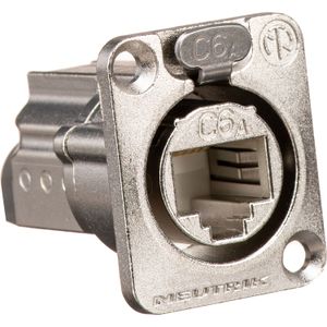 Conector de Panel Neutrik Cat6A Rj45 Hembra con Carcasa en Forma de D Blindada