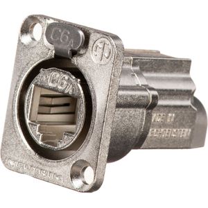Conector de Panel Neutrik Cat6A Rj45 Hembra con Carcasa en Forma de D Blindada
