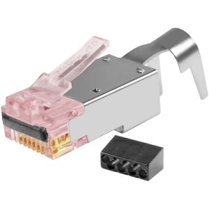 Conector Modular de Paso Externo a Tierra Blindado Stp Cat 6 de Simply45 Proseries Frasco de 50 Pie