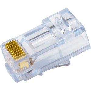 Conector Modular Estándar Rj45 Blindado con Tierra Interna Simply45 Cat 5E 6 6A Stp 50 Unidades