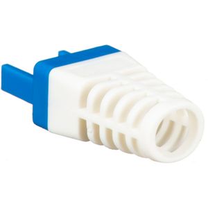Conectores Cat6 Ez Rj45 de Platinum Tools con Alivio de Tensión Paquete de 50 Azul