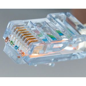 Conectores Rj45 Pass Through Cat 5E de Jonard Tools en Frasco de 100 Piezas