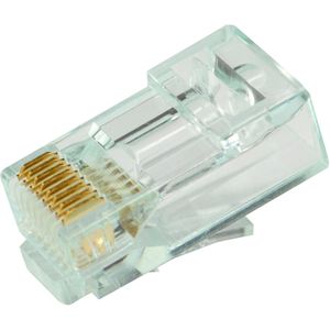 Jarra de 100 Conectores Modulares Estándar Rj45 sin Blindaje Utp Cat 6 6A Simply45 con Bar45